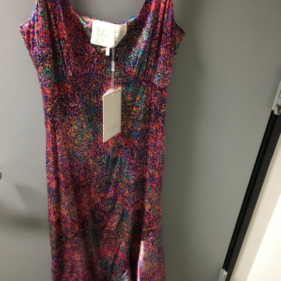 Notes Du Nord Passion Floral Silk Midi Dress - Picture 5 of 6